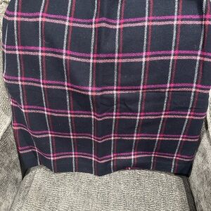 Talbots Blue and Pink Plaid Pencil Skirt